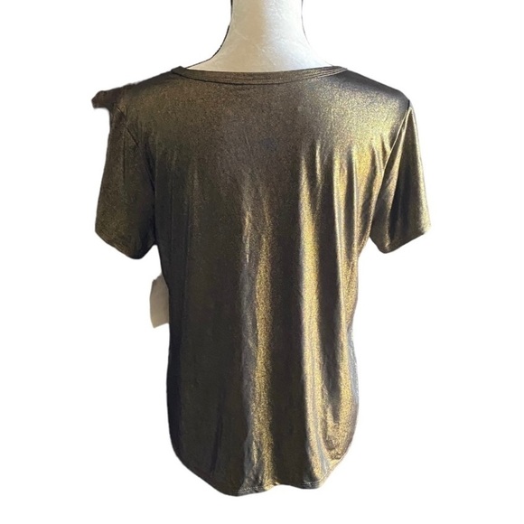 NWT-FACE KISSES-BLACK & GOLD TOP-SIZE LARGE - Picture 5 of 8